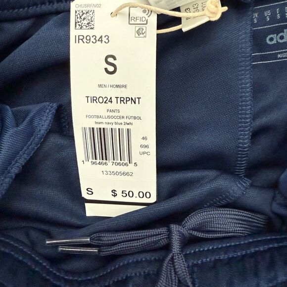 Adidas Tiro 24 Training Pants Navy Blue2 / White Football Soccer Men Small - Picture 4 of 7